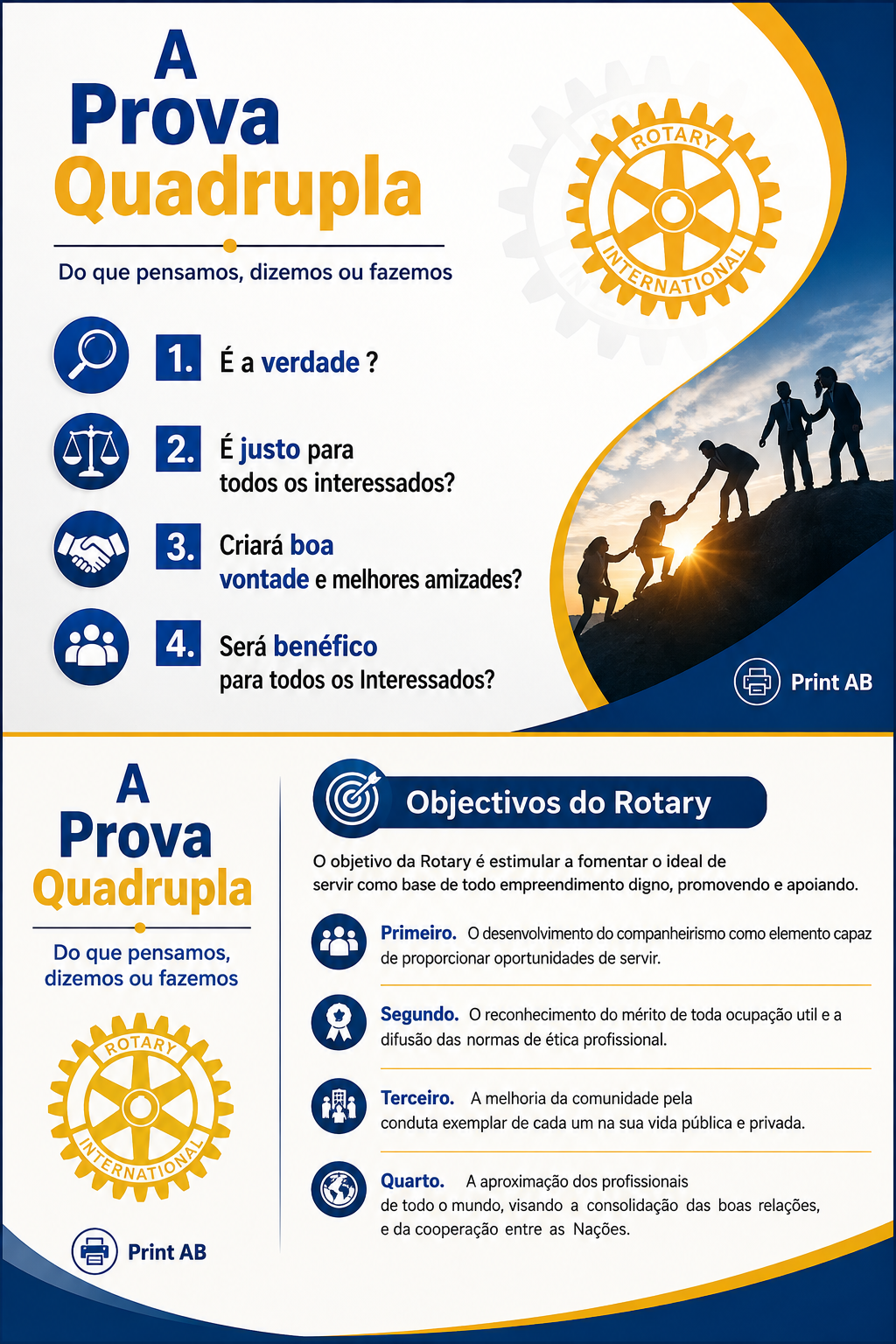 Valores do Rotary Club de Lichinga